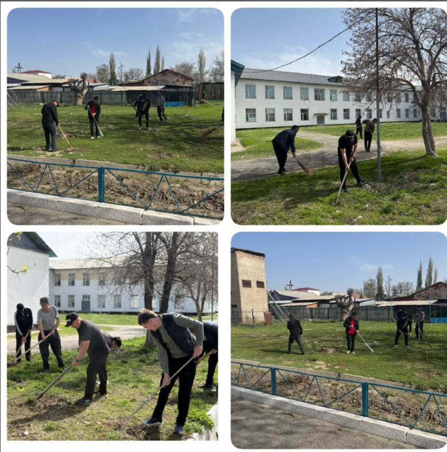 2025 жылдың 12 сәуір күні мектебімізде көктемгі тазалық жұмыстары басталды. Соған орай бүгін мектеп ауласында сенбілік ұйымдастырылды.