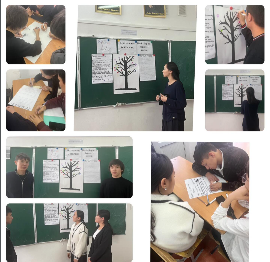 Нұрмолда Алдабергенов атындағы орта мектеп Ақпарат 8 желтоқссан 2025 жыл Н. Алдабергенов атындағы орта мектеп 10 «А» сынып оқушыларымен «Досболlike» бағдарламасы бойынша сынып сағаты өткізілді.