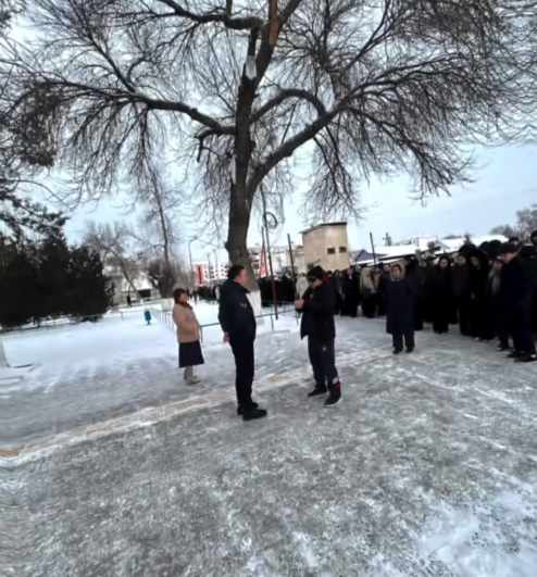 16.01.2026 күні Н. Алдабергенов мектебінде төтенше жағдайдың алдын алу мақсатында сейсмо – машықтану оқу-жаттығу жұмыстарын жүргізд